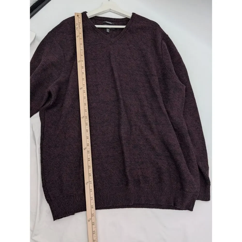 Nordstrom Men's Shop Cotton Cashmere XXL V Neck Sweater Career Office Warm